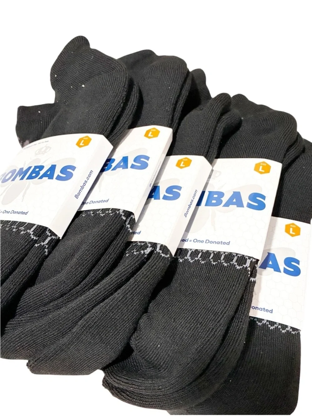 Bombas Men's Low-Cut No-Show Socks - Black (5 Pairs)